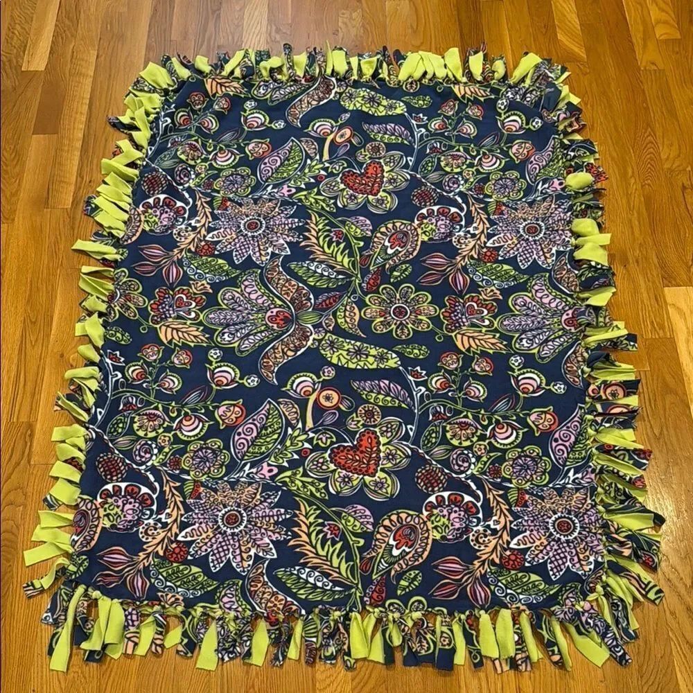 Colorful Floral Patterned Blanket/Throw - Picture 2 of 6